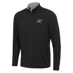 Columbus Blue Jackets Antigua Content Quarter-Zip Pullover Top - Black/Gray - NHL 202236951