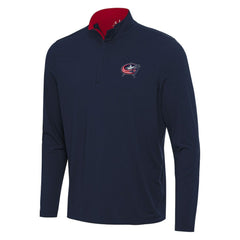 Columbus Blue Jackets Antigua Content Quarter-Zip Pullover Top - Navy/Red - NHL 202236952