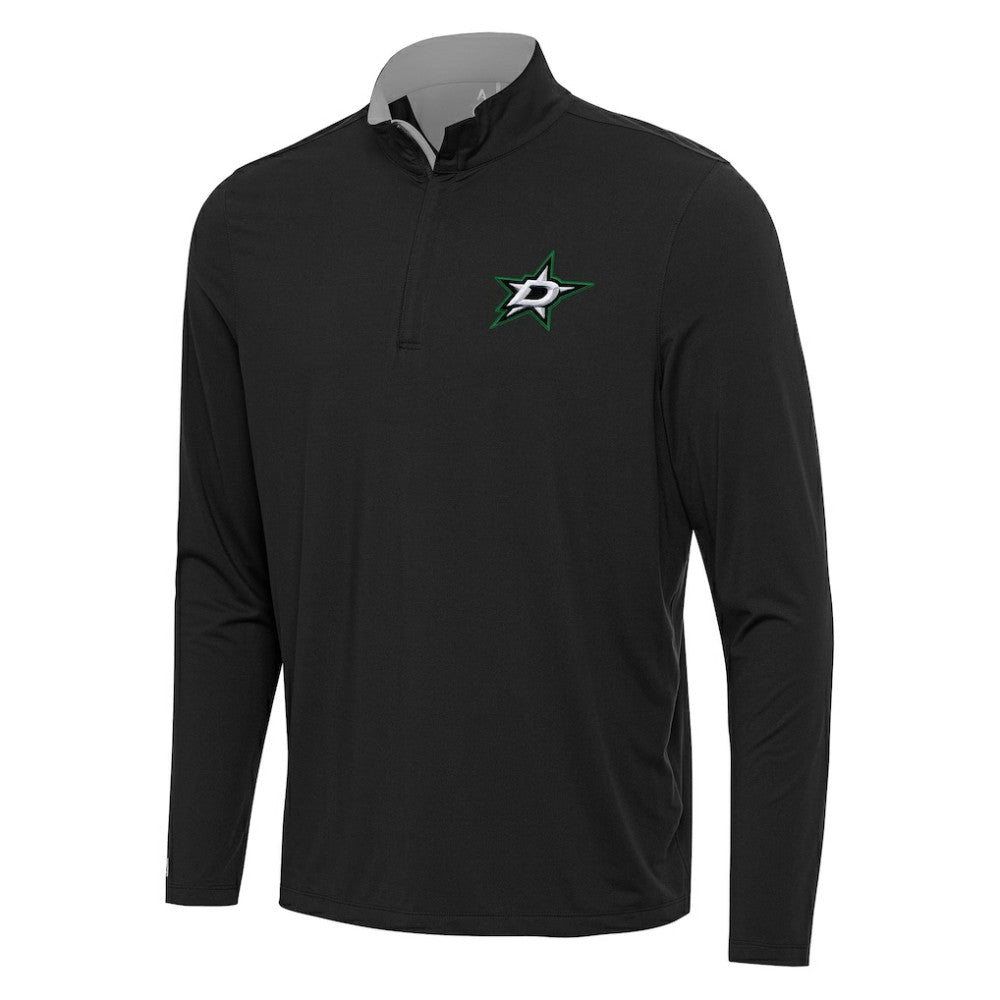 Dallas Stars Antigua Content Quarter-Zip Pullover Top - Black/Gray - NHL 202236953