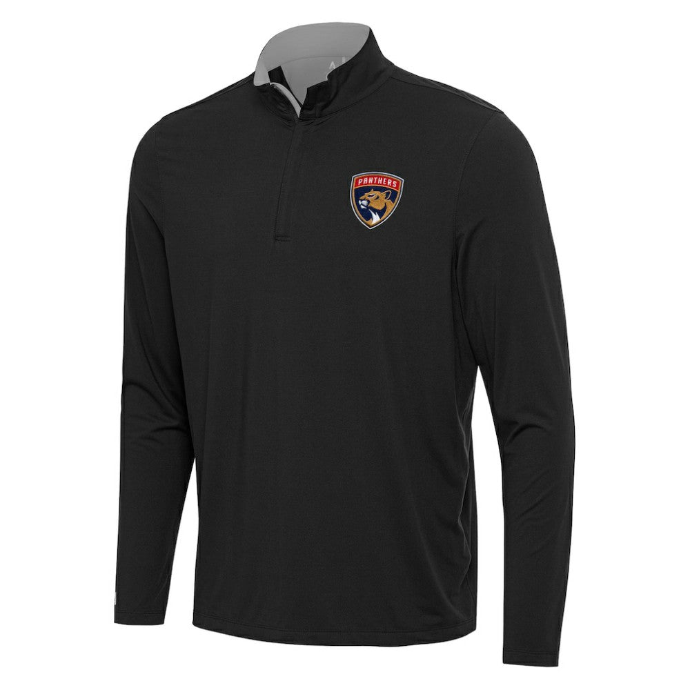Florida Panthers Antigua Content Quarter-Zip Pullover Top - Black/Gray - NHL 202236957