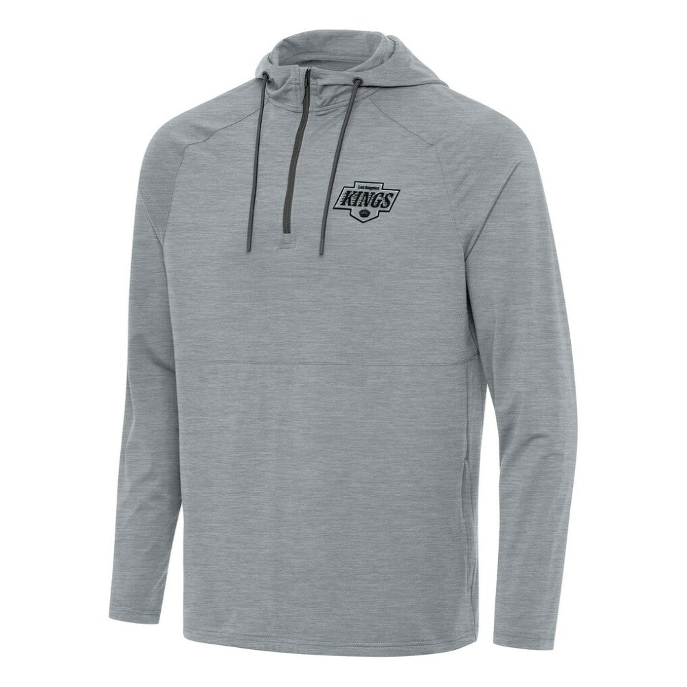 Los Angeles Kings Antigua Spikes Quarter-Zip Hoodie - Heather Gray - NHL 202237053