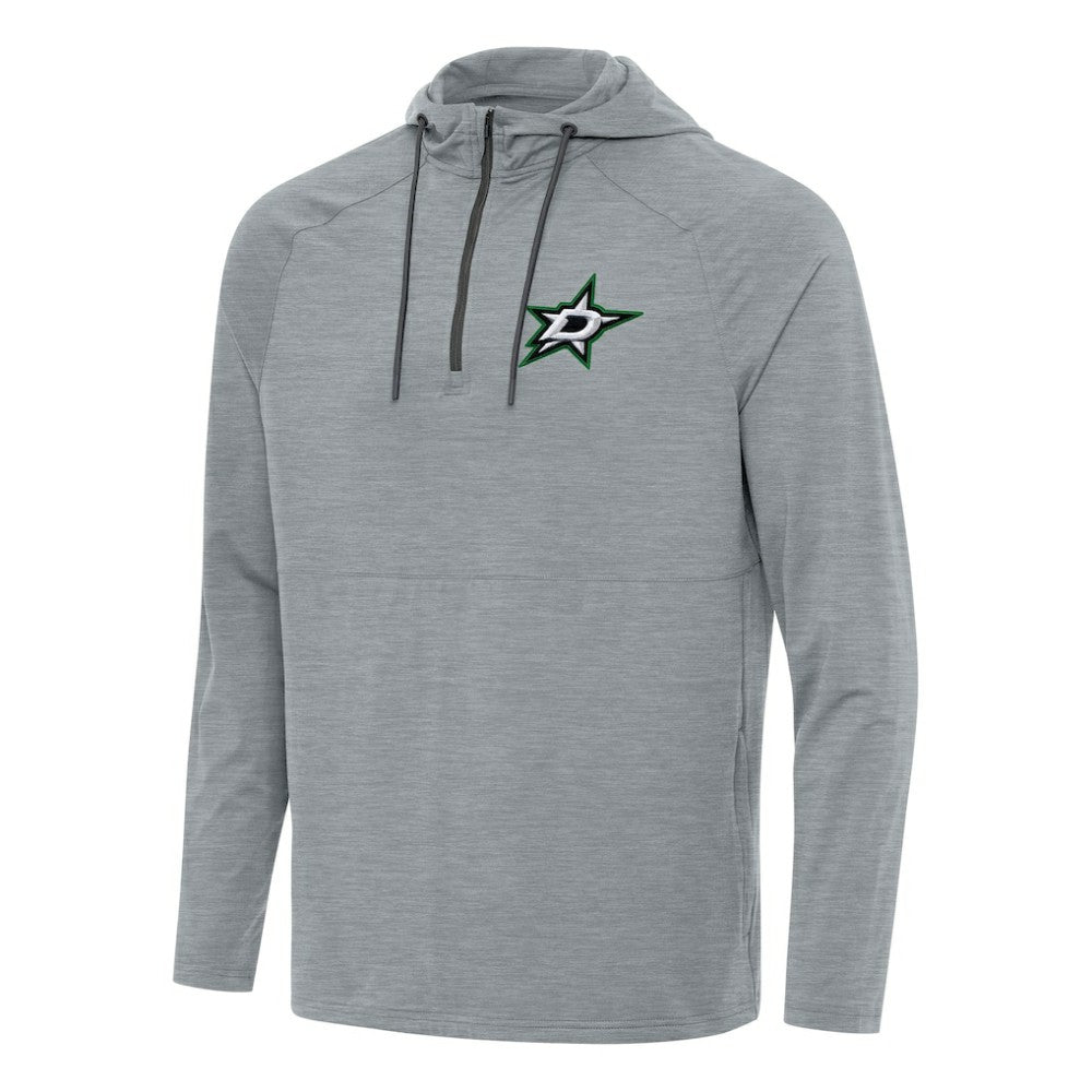 Dallas Stars Antigua Spikes Quarter-Zip Hoodie - Heather Gray - NHL 202237059