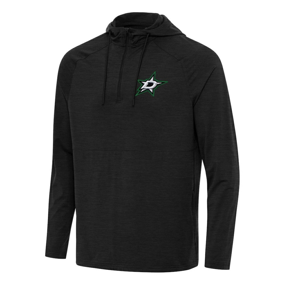 Dallas Stars Antigua Spikes Quarter-Zip Hoodie - Heather Black - NHL 202237070