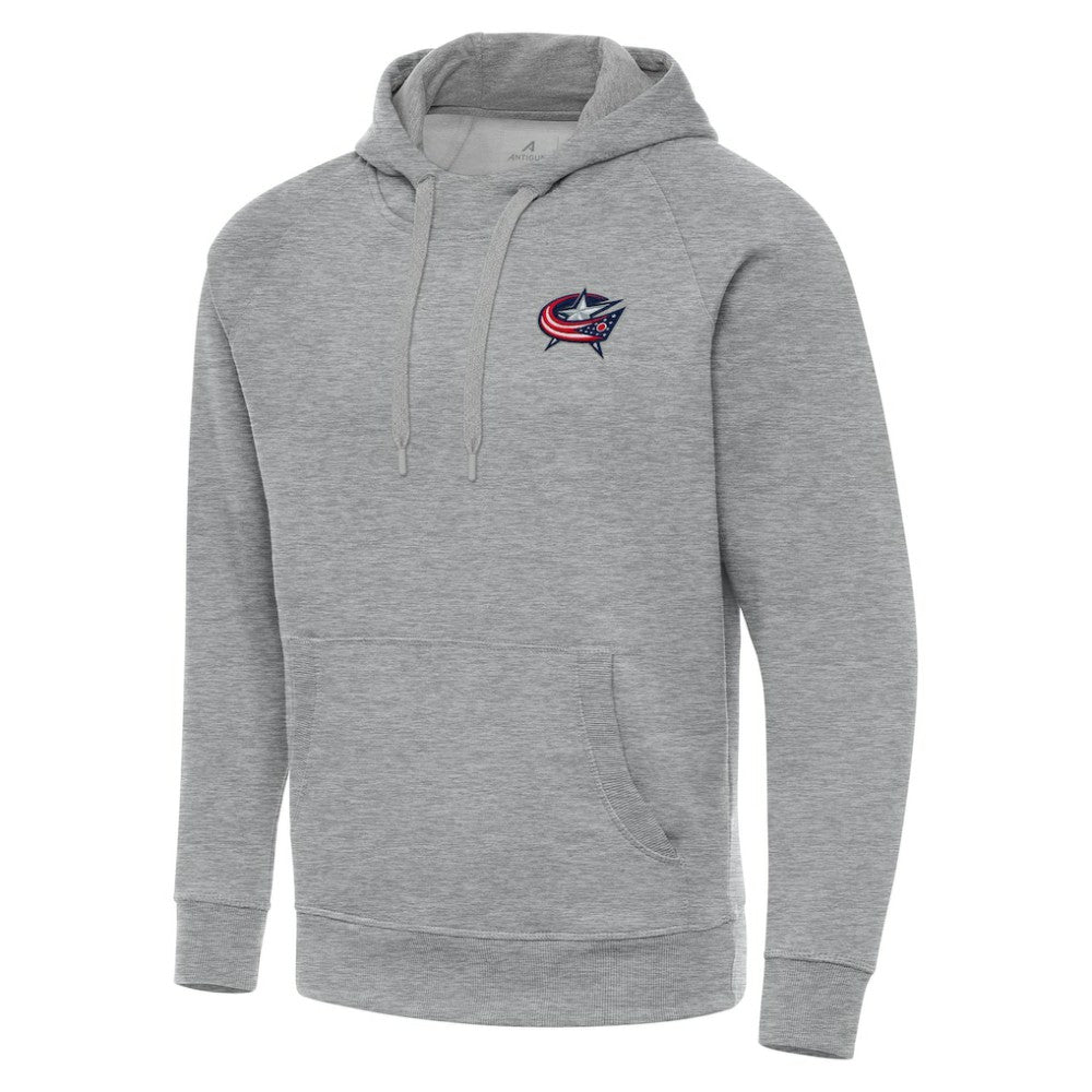 Columbus Blue Jackets Antigua Big & Tall Victory Pullover Hoodie - Heather Gray - NHL 202237145