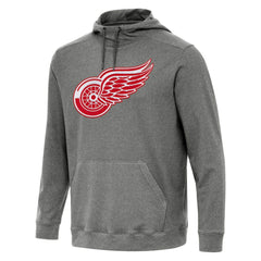 Detroit Red Wings Antigua Cloud Pullover Hoodie - Heather Black - NHL 202237193