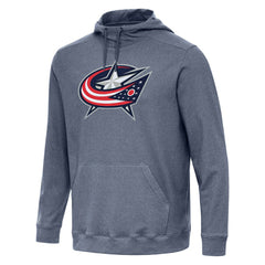 Columbus Blue Jackets Antigua Cloud Pullover Hoodie - Heather Navy - NHL 202237195