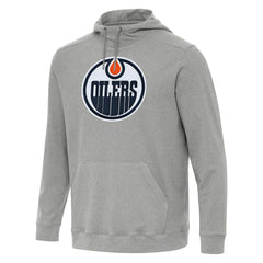Edmonton Oilers Antigua Cloud Pullover Hoodie - Heather Gray - NHL 202237208