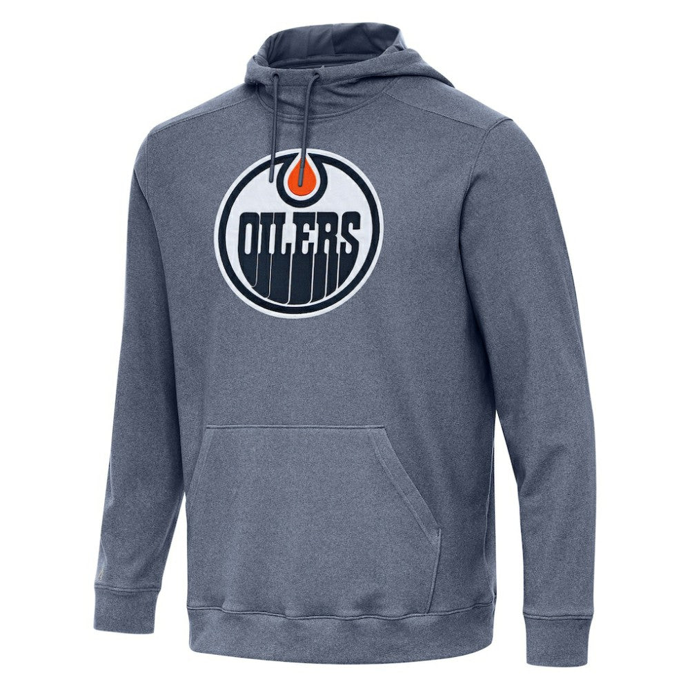 Edmonton Oilers Antigua Cloud Pullover Hoodie - Heather Navy - NHL 202237212