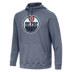 Edmonton Oilers Antigua Cloud Pullover Hoodie - Heather Navy - NHL 202237212