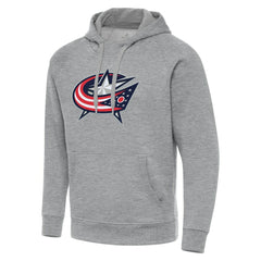 Columbus Blue Jackets Antigua Big & Tall Victory Pullover Hoodie - Heather Gray - NHL 202237268