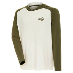 Washington Capitals Antigua Intrepid Sand Raglan Long Sleeve Hoodie T-Shirt - Cream/Olive - NHL 202253442