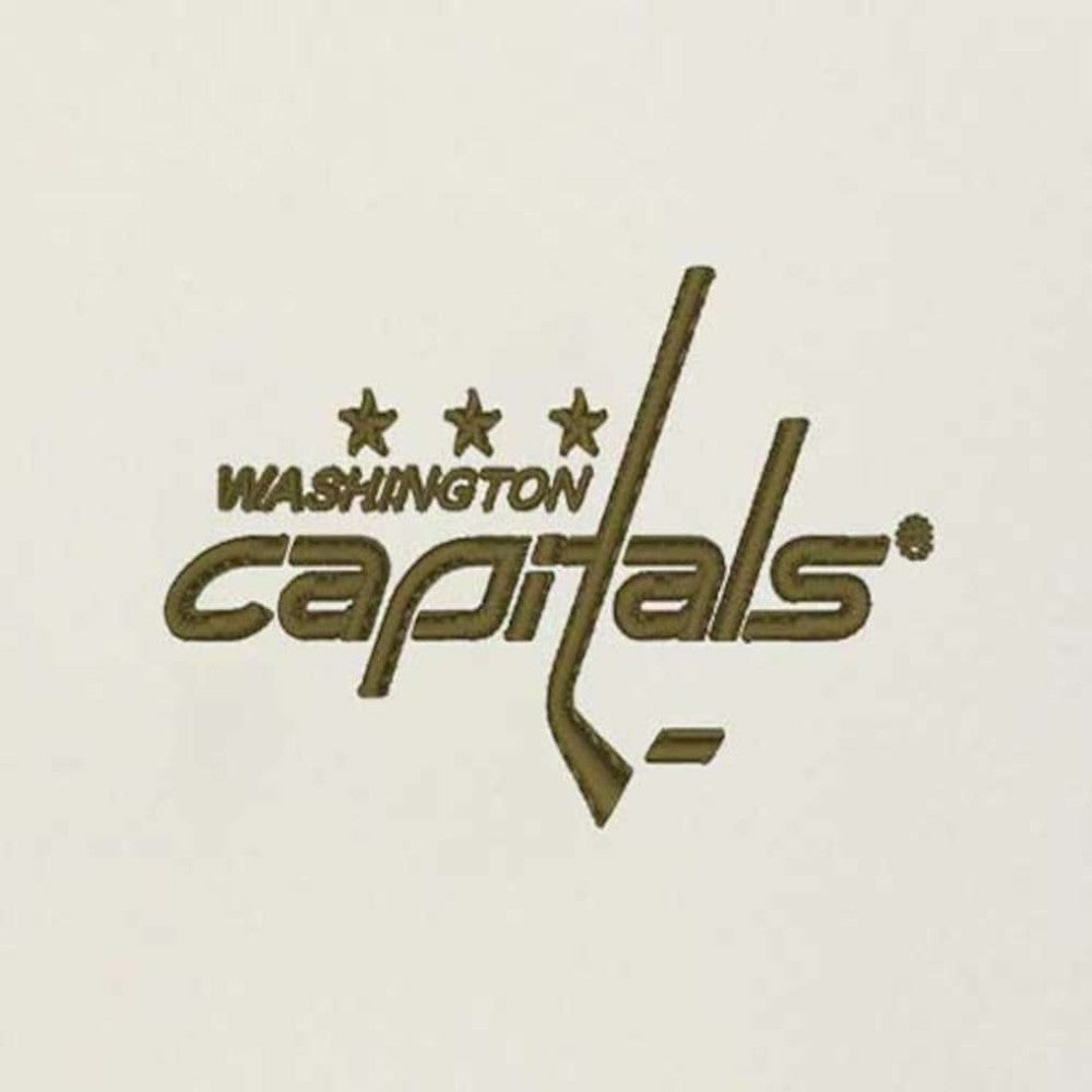 Washington Capitals Antigua Intrepid Sand Raglan Long Sleeve Hoodie T-Shirt - Cream/Olive - NHL 202253442
