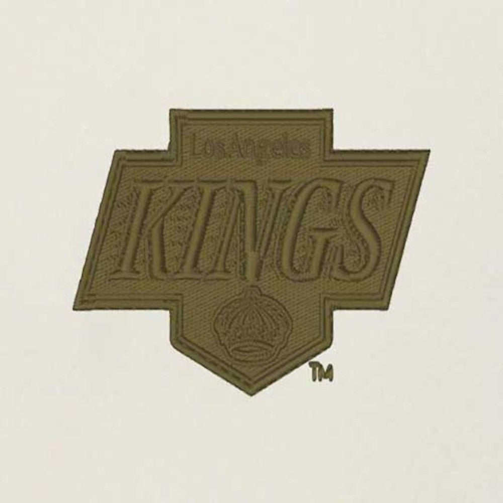 Los Angeles Kings Antigua Intrepid Sand Raglan Long Sleeve Hoodie T-Shirt - Cream/Olive - NHL 202253443