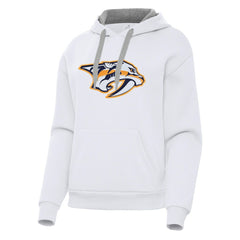 Nashville Predators Antigua Women's Victory Pullover Hoodie - White - NHL 202253472