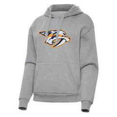 Nashville Predators Antigua Women's Victory Pullover Hoodie - Heather Gray - NHL 202253475