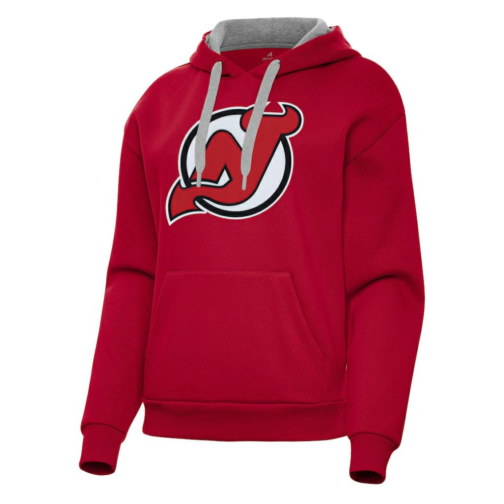 New Jersey Devils Antigua Women's Victory Pullover Hoodie - Red - NHL 202253481