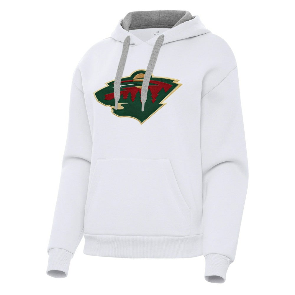 Minnesota Wild Antigua Women's Victory Pullover Hoodie - White - NHL 202253503