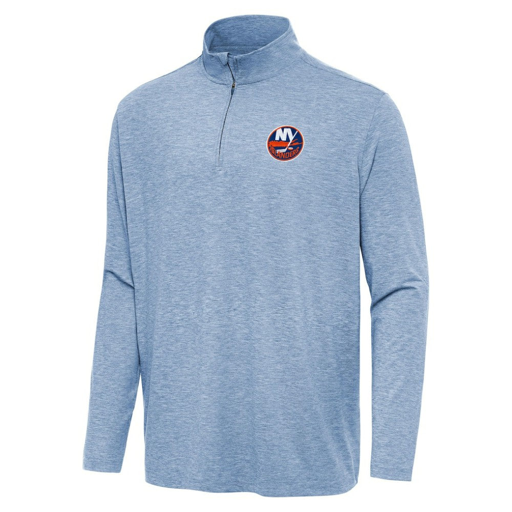 New York Islanders Antigua Hunk Quarter-Zip Top - Heather Aqua - NHL 202253586