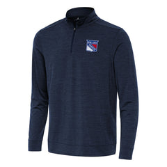New York Rangers Antigua Bright Quarter-Zip Top - Heather Navy - NHL 202253700