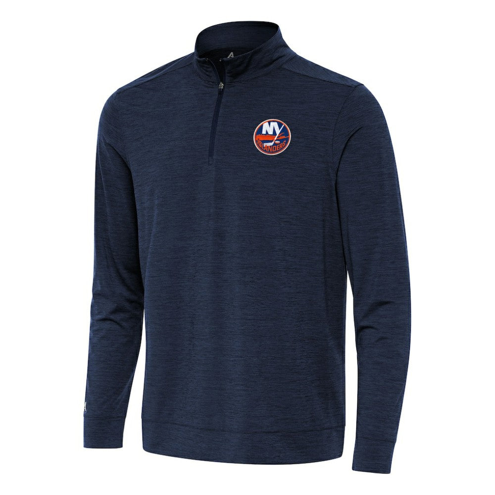 New York Islanders Antigua Bright Quarter-Zip Top - Heather Navy - NHL 202253704
