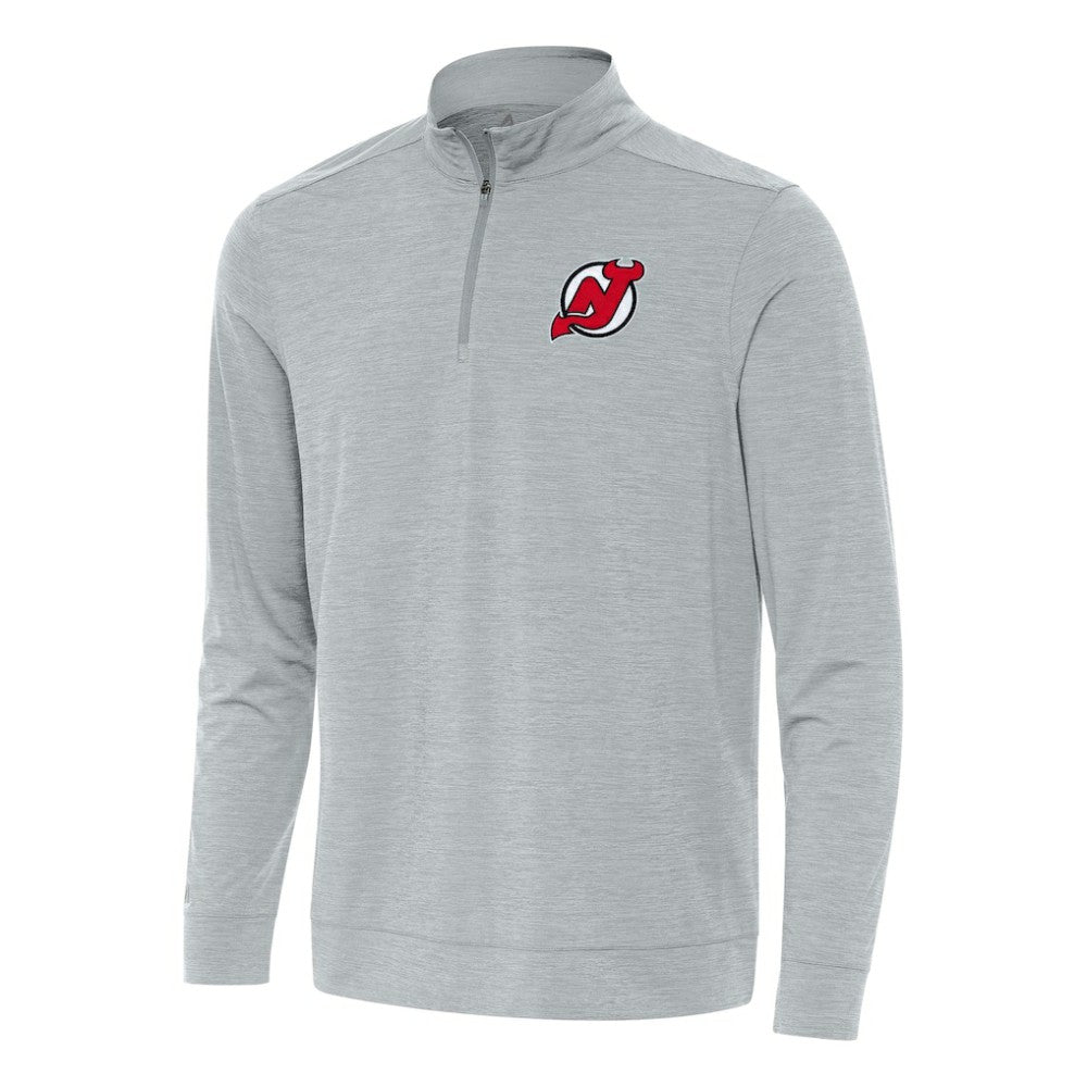 New Jersey Devils Antigua Bright Quarter-Zip Top - Heather Gray - NHL 202253708