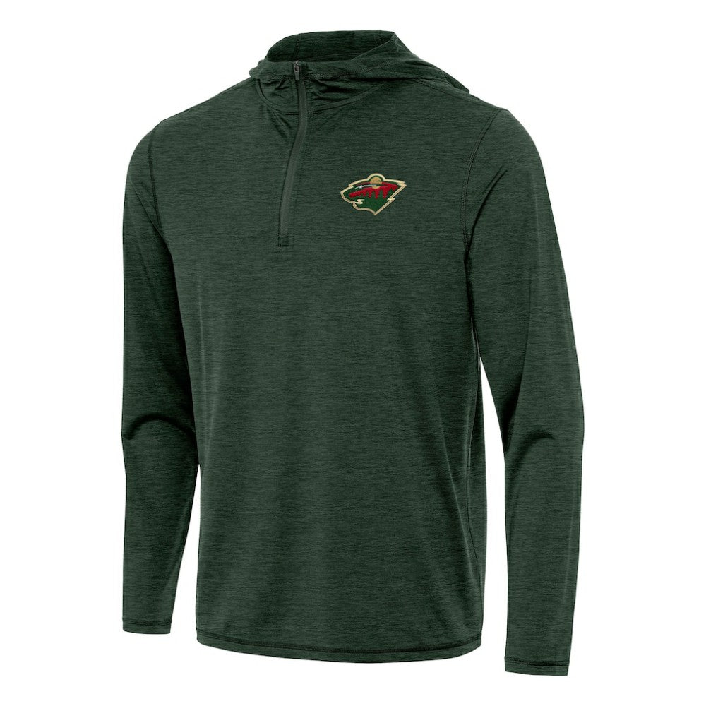 Minnesota Wild Antigua Tidy Quarter-Zip Hoodie - Hunter Green - NHL 202253723