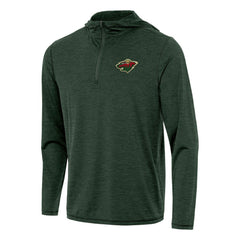 Minnesota Wild Antigua Tidy Quarter-Zip Hoodie - Hunter Green - NHL 202253723