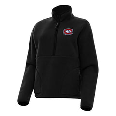 Montreal Canadiens Antigua Women's Figure Half-Zip Pullover Sweatshirt - Black - NHL 202254004