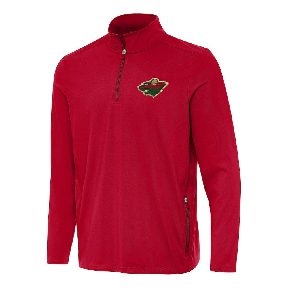 Minnesota Wild Antigua Perilous Quarter-Zip Sweatshirt - Red - NHL 202254073