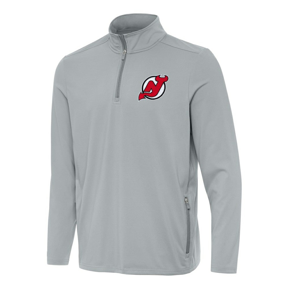 New Jersey Devils Antigua Perilous Quarter-Zip Sweatshirt - Gray - NHL 202254085