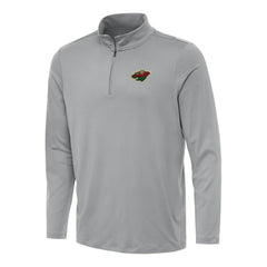 Minnesota Wild Antigua Reprocess Quarter-Zip Top - Gray - NHL 202254203