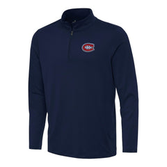 Montreal Canadiens Antigua Reprocess Quarter-Zip Top - Navy - NHL 202254205