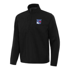 New York Rangers Antigua Brisk Quarter-Zip Windbreaker - Black - NHL 202254364