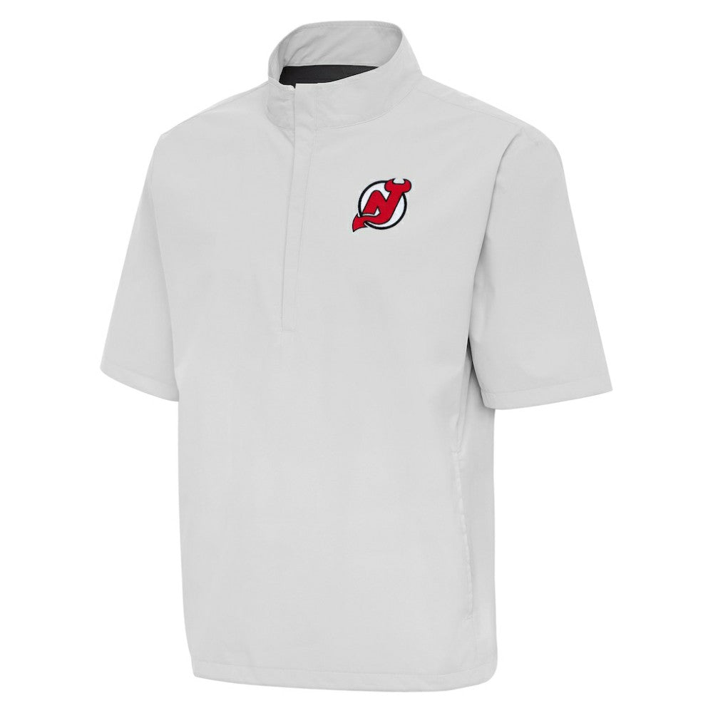 New Jersey Devils Antigua Brisk Quarter-Zip Windbreaker - Heather Gray - NHL 202254404