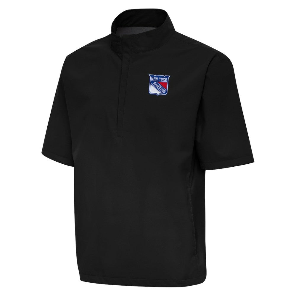 New York Rangers Antigua Brisk Quarter-Zip Windbreaker - Black - NHL 202254408