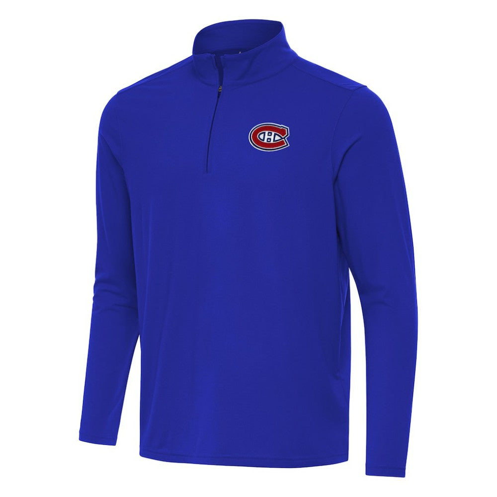 Montreal Canadiens Antigua Intent Quarter-Zip Top - Royal - NHL 202254436