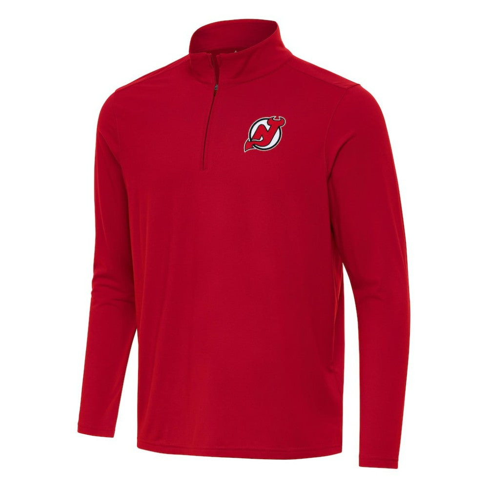 New Jersey Devils Antigua Intent Quarter-Zip Top - Red - NHL 202254445