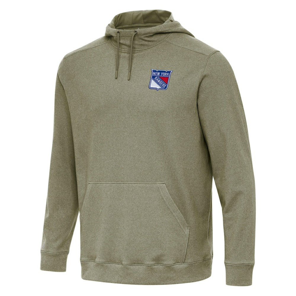New York Rangers Antigua Cloud Pullover Hoodie - Olive - NHL 202254466
