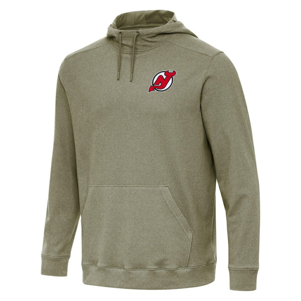 New Jersey Devils Antigua Cloud Pullover Hoodie - Olive - NHL 202254472