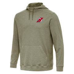 New Jersey Devils Antigua Cloud Pullover Hoodie - Olive - NHL 202254472