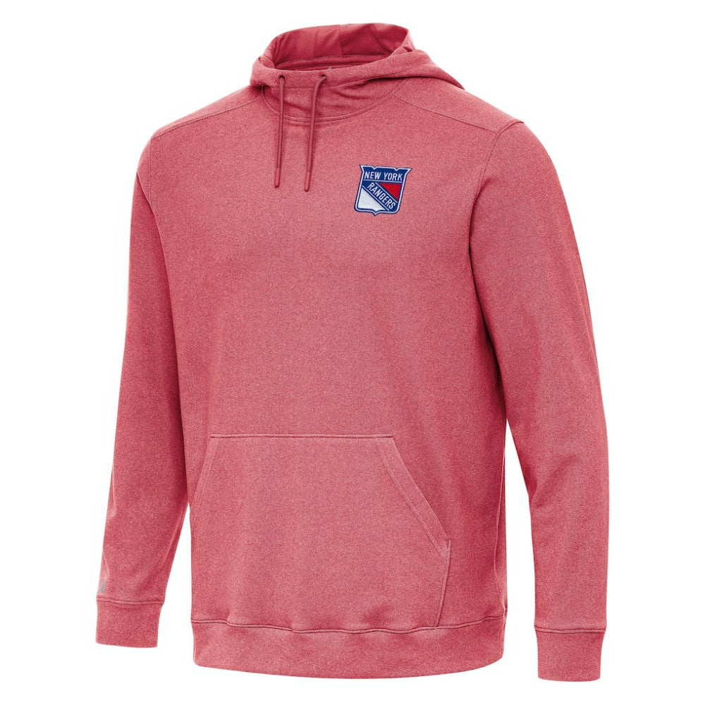 New York Rangers Antigua Cloud Pullover Hoodie - Heather Red - NHL 202254481