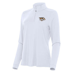 Nashville Predators Antigua Women's Intent Quarter-Zip Top - White - NHL 202254748