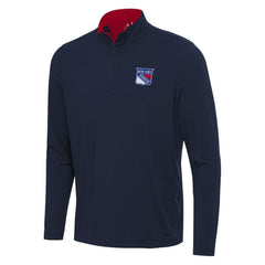 New York Rangers Antigua Content Quarter-Zip Pullover Top - Navy/Red - NHL 202254826