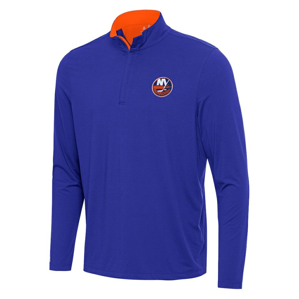 New York Islanders Antigua Content Quarter-Zip Pullover Top - Royal/Orange - NHL 202254831