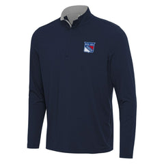 New York Rangers Antigua Content Quarter-Zip Pullover Top - Navy/Gray - NHL 202254833