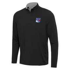 New York Rangers Antigua Content Quarter-Zip Pullover Top - Black/Gray - NHL 202254834