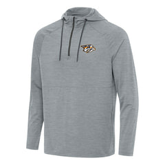Nashville Predators Antigua Spikes Quarter-Zip Hoodie - Heather Gray - NHL 202254943
