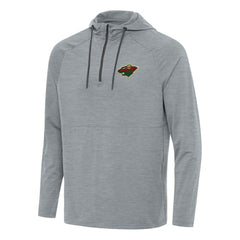 Minnesota Wild Antigua Spikes Quarter-Zip Hoodie - Heather Gray - NHL 202254958