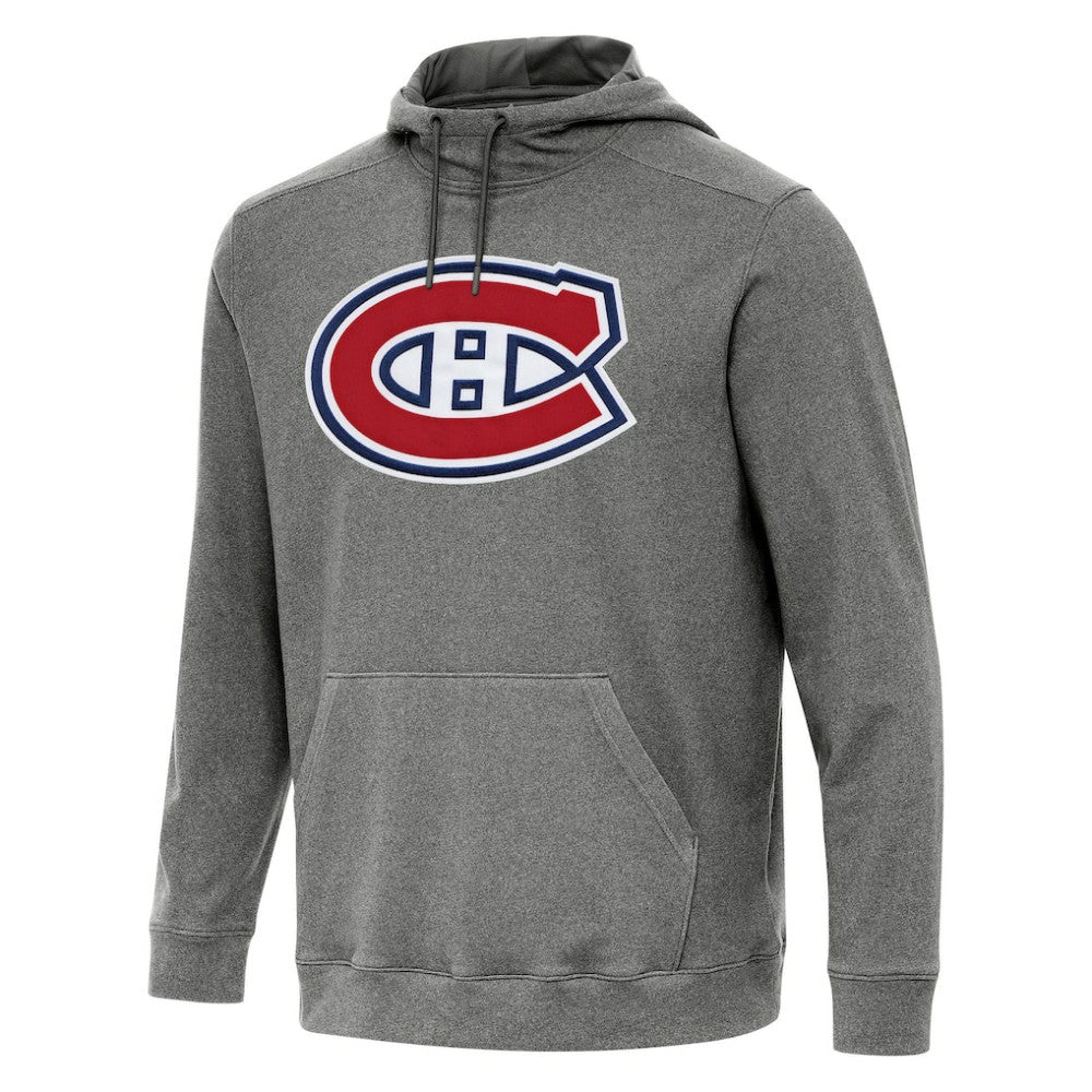 Montreal Canadiens Antigua Cloud Pullover Hoodie - Heather Black - NHL 202255083