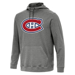 Montreal Canadiens Antigua Cloud Pullover Hoodie - Heather Black - NHL 202255083